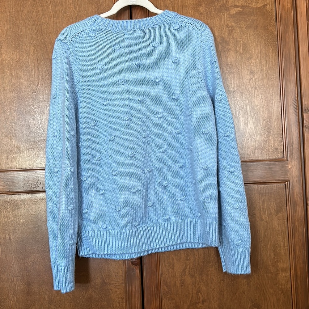 LUCKY BRAND Womens Light Blue Cable Knit Sweater - Picture 3 of 5